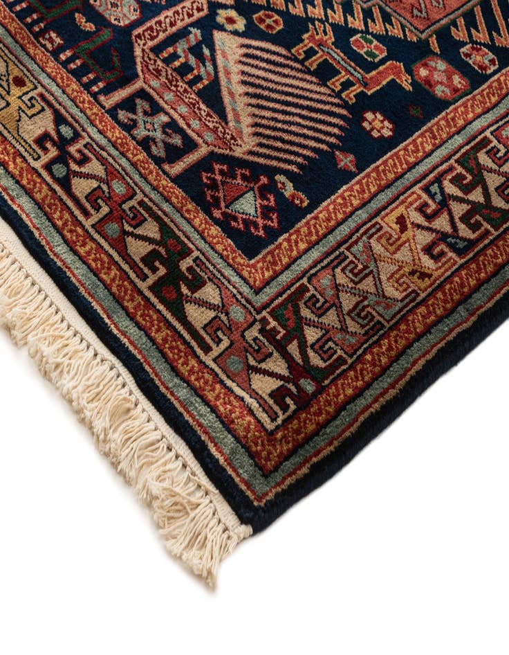 Detail image of  3' 10 x 9' 8  Hand Knotted Shirvan Wool Runner Rug