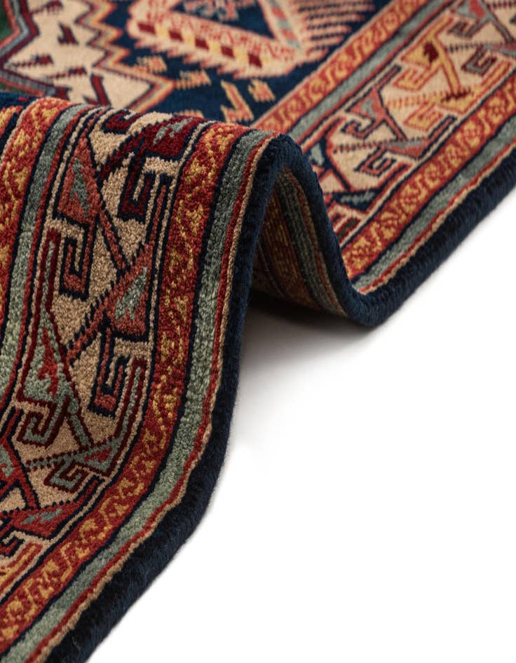 Detail image of  3' 10 x 9' 8  Hand Knotted Shirvan Wool Runner Rug