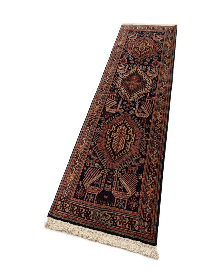 Detail image of  3' 7 x 10'  Hand Knotted Shirvan Oriental Wool Runner Rug