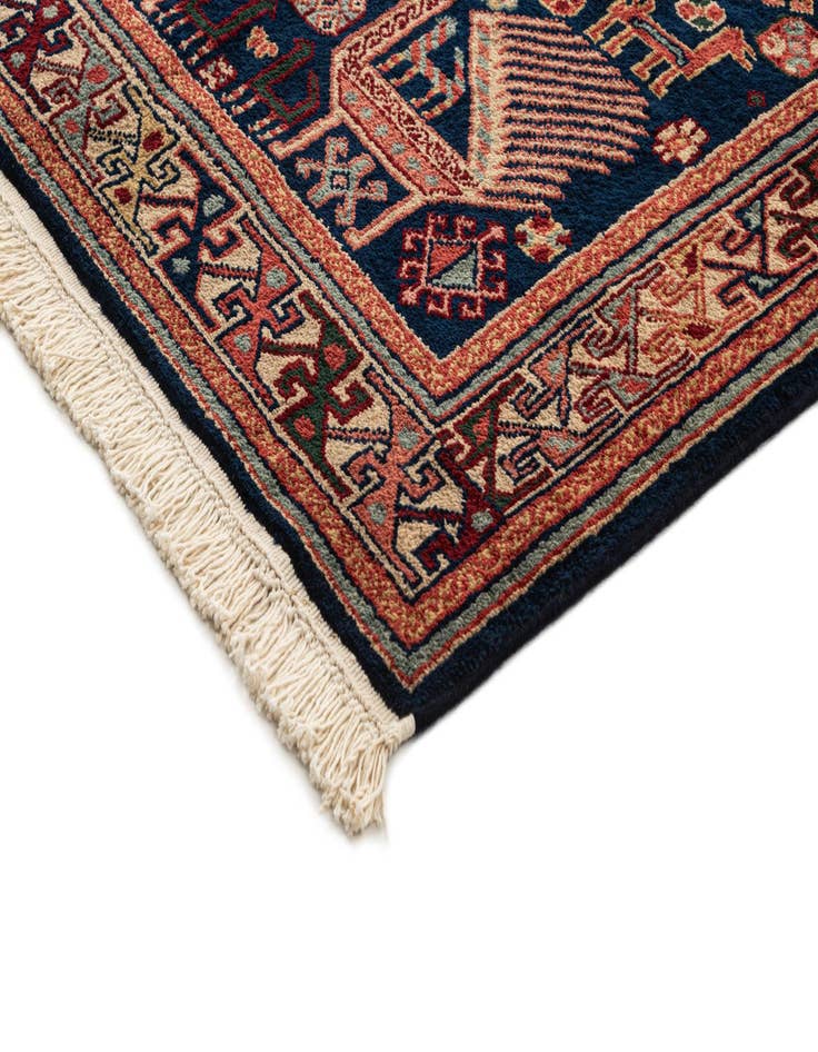 Detail image of  3' 7 x 10'  Hand Knotted Shirvan Oriental Wool Runner Rug