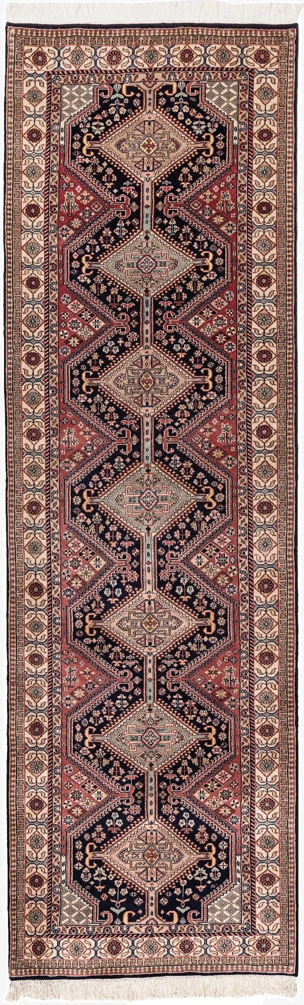  3' x 9' 10  Hand Knotted Shirvan Wool Runner Rug