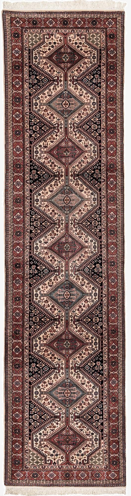  3' x 11' 3  Hand Knotted Shirvan Wool Runner Rug