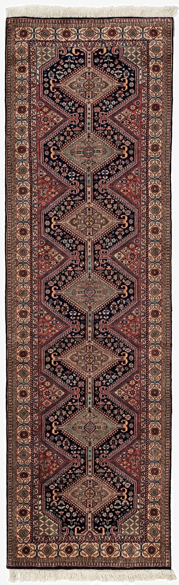  3' x 9' 9  Hand Knotted Shirvan Wool Runner Rug