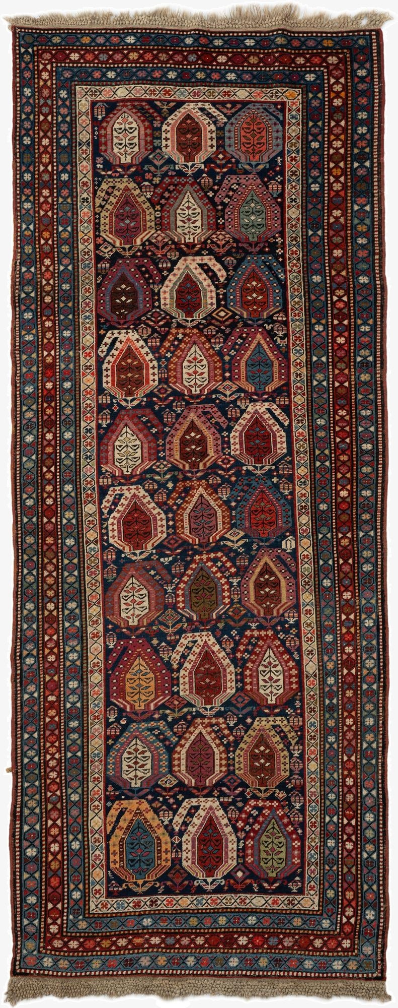  3' 10 x 9' 10  Hand Knotted Shirvan Wool Runner Rug