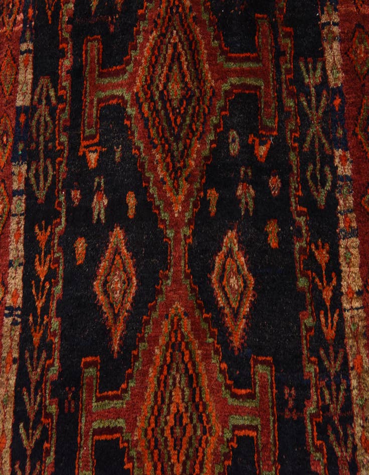 Detail image of  4' 5 x 9'  Hand Knotted Sirjan Persian Wool Runner Rug