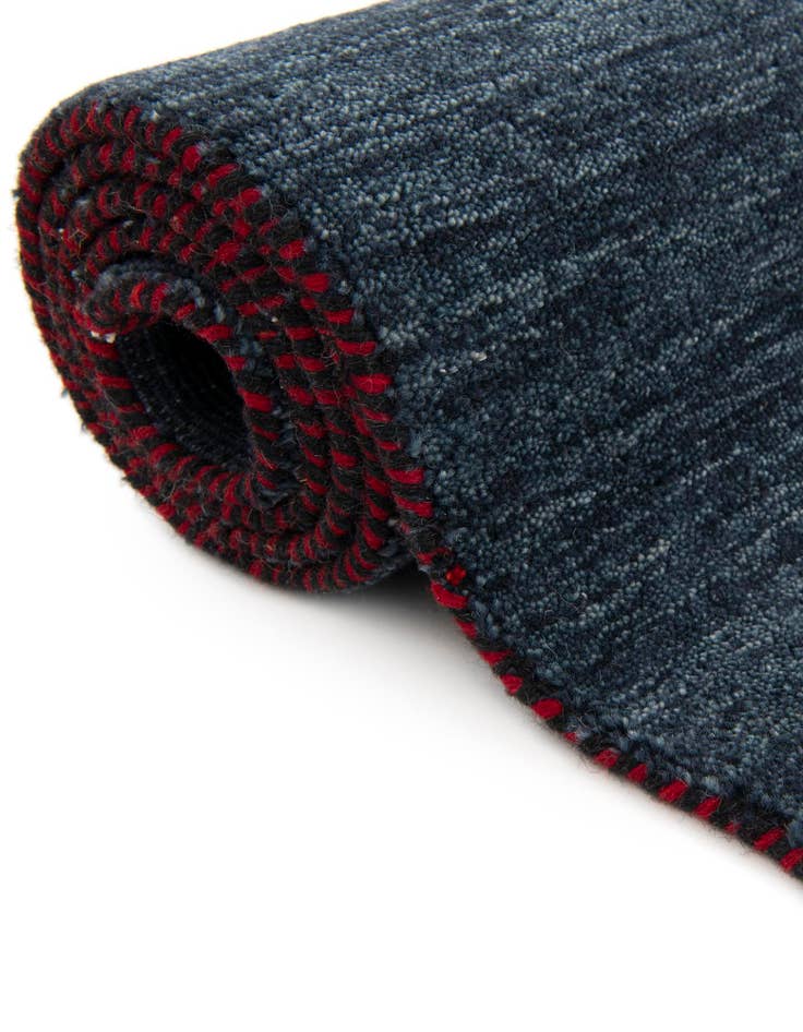 Detail image of  2' 7 x 6' 7  Hand Knotted Solid Gabbeh Wool Runner Rug