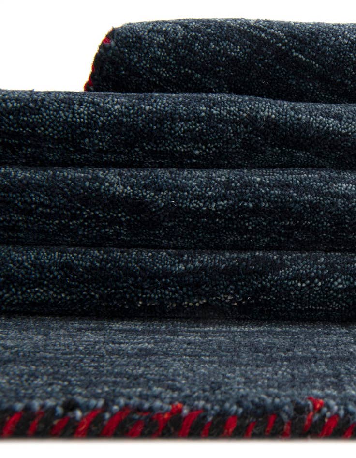 Detail image of  2' 7 x 6' 7  Hand Knotted Solid Gabbeh Wool Runner Rug