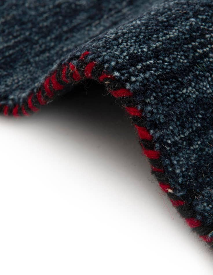 Detail image of  2' 7 x 6' 7  Hand Knotted Solid Gabbeh Wool Runner Rug