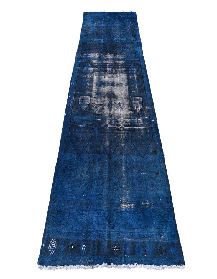 Detail image of  4' x 9' 10  Hand Knotted Ultra Vintage Persian Wool Runner Rug