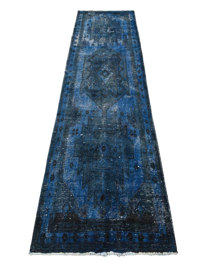 Detail image of  4' 3 x 10' 2  Hand Knotted Ultra Vintage Persian Wool Runner Rug