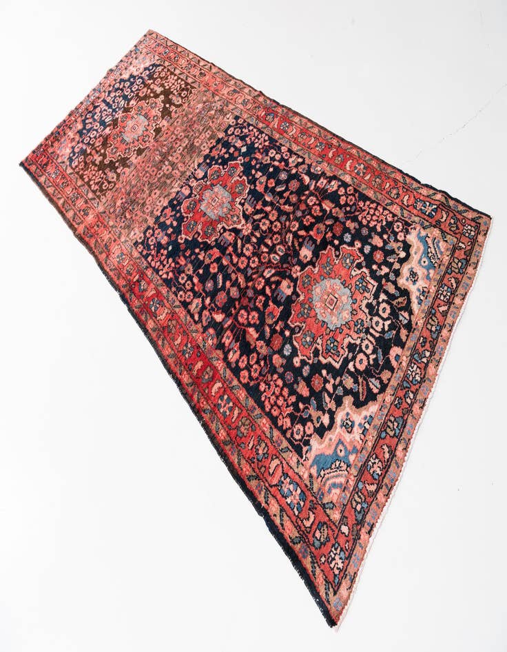 Detail image of  4' 1 x 9' 3  Hand Knotted Ultra Vintage Persian Wool Runner Rug