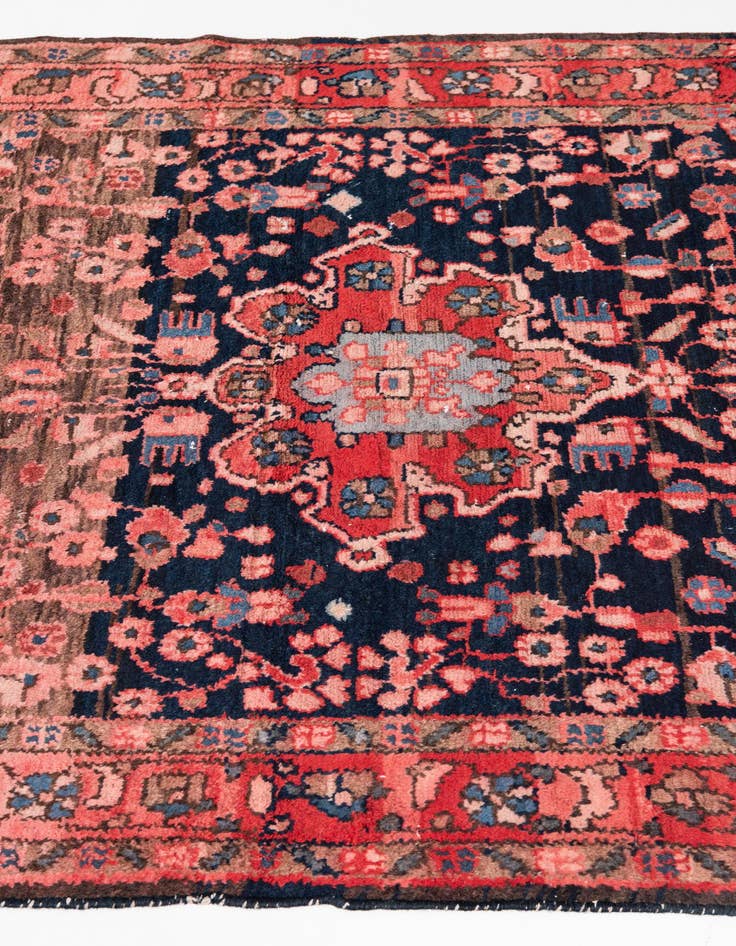 Detail image of  4' 1 x 9' 3  Hand Knotted Ultra Vintage Persian Wool Runner Rug