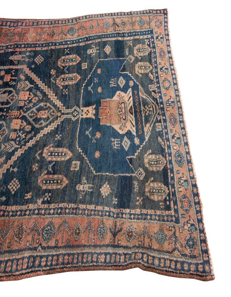 Detail image of  4' 2 x 9' 2  Hand Knotted Ultra Vintage Persian Wool Runner Rug