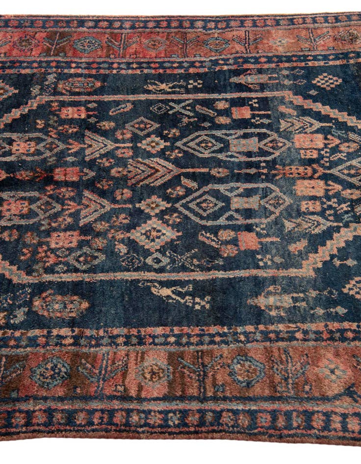 Detail image of  4' 2 x 9' 2  Hand Knotted Ultra Vintage Persian Wool Runner Rug