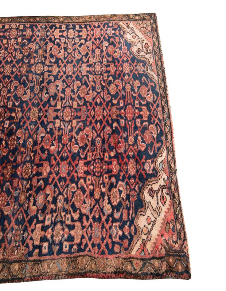 Detail image of  4' x 10'  Hand Knotted Ultra Vintage Persian Wool Runner Rug
