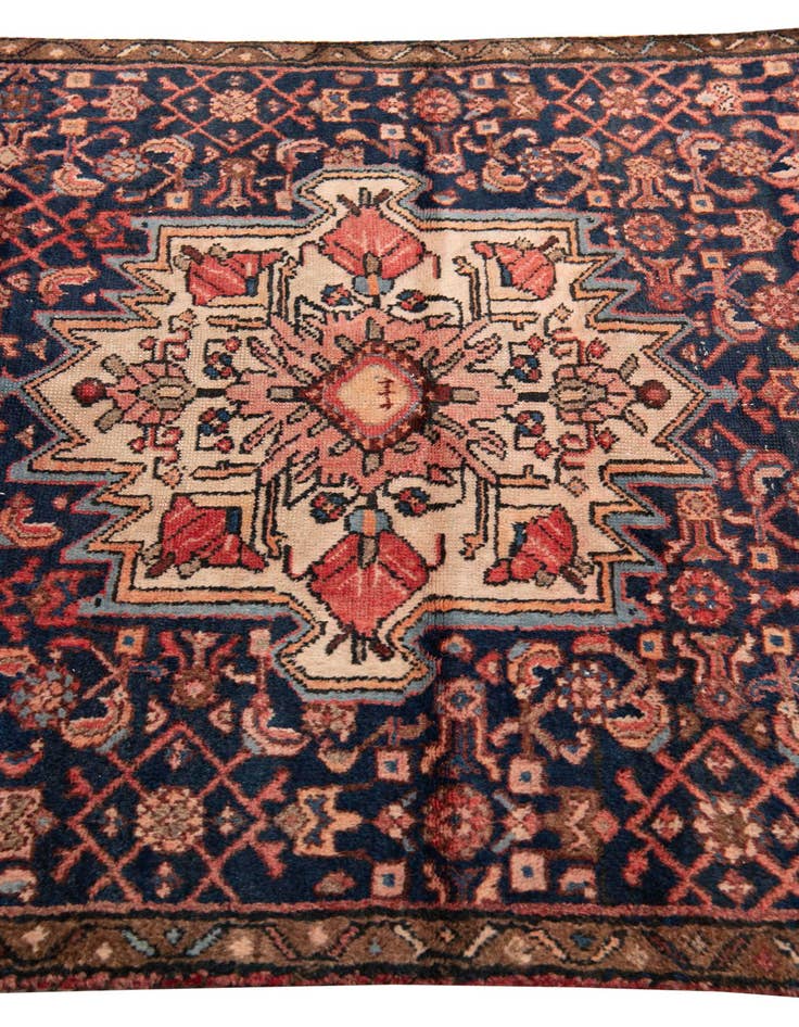 Detail image of  4' x 10'  Hand Knotted Ultra Vintage Persian Wool Runner Rug