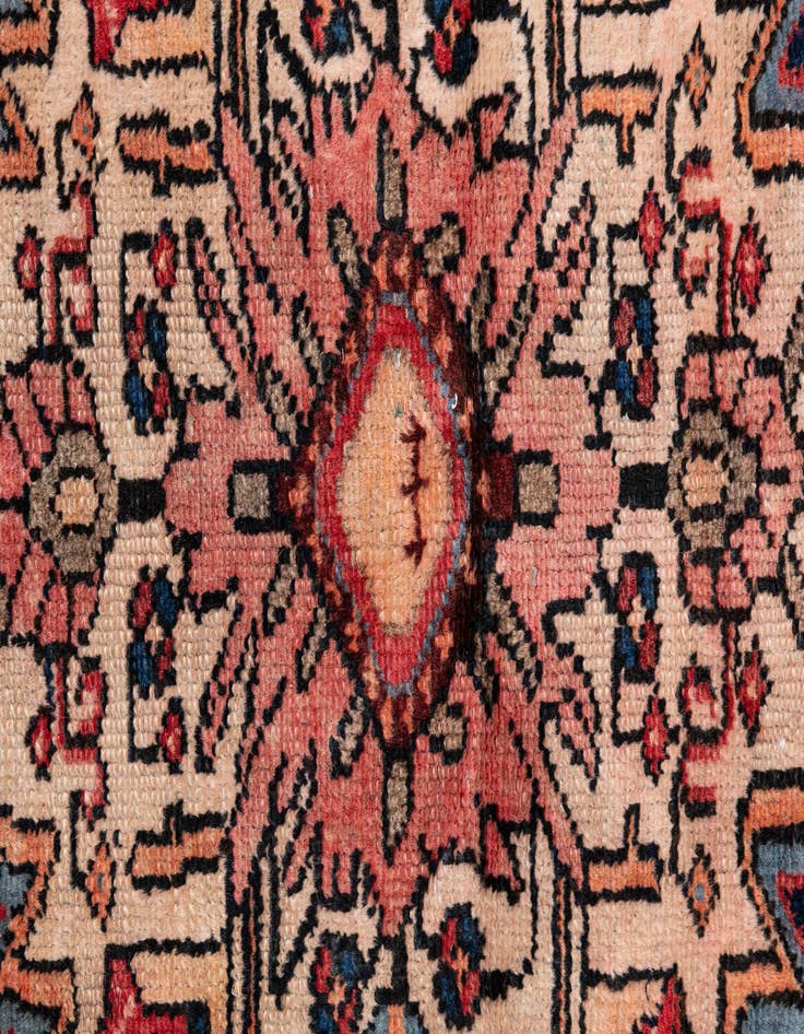 Detail image of  4' x 10'  Hand Knotted Ultra Vintage Persian Wool Runner Rug