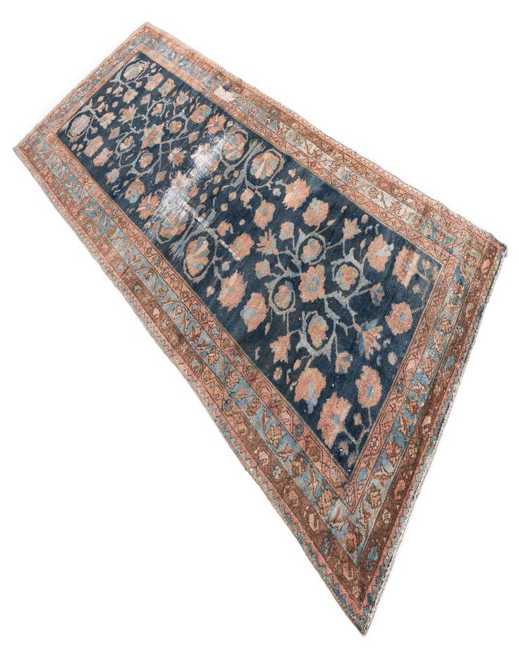 Detail image of  4' x 9' 7  Hand Knotted Ultra Vintage Persian Wool Runner Rug