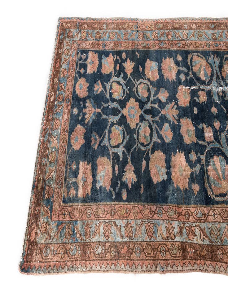 Detail image of  4' x 9' 7  Hand Knotted Ultra Vintage Persian Wool Runner Rug