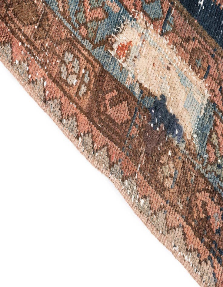 Detail image of  4' x 9' 7  Hand Knotted Ultra Vintage Persian Wool Runner Rug