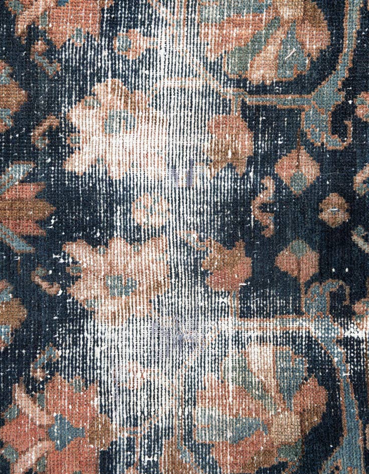 Detail image of  4' x 9' 7  Hand Knotted Ultra Vintage Persian Wool Runner Rug