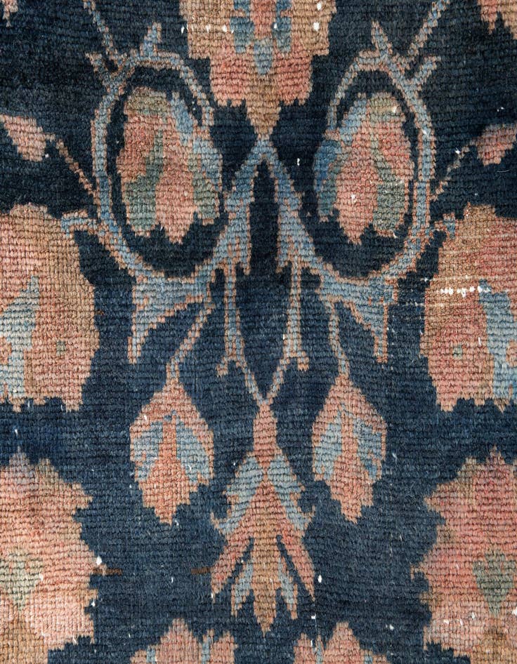 Detail image of  4' x 9' 7  Hand Knotted Ultra Vintage Persian Wool Runner Rug
