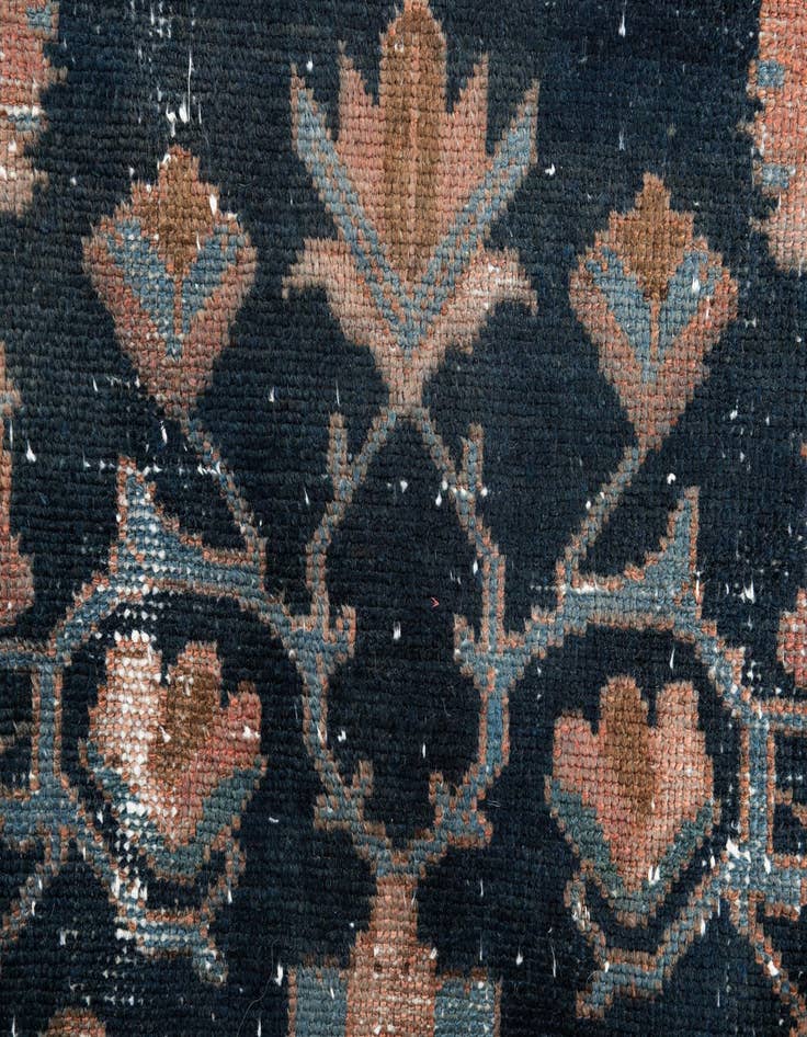 Detail image of  4' x 9' 7  Hand Knotted Ultra Vintage Persian Wool Runner Rug