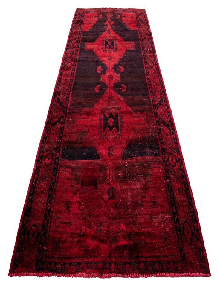 Detail image of  5' 5 x 10' 8  Hand Knotted Ultra Vintage Persian Wool Runner Rug