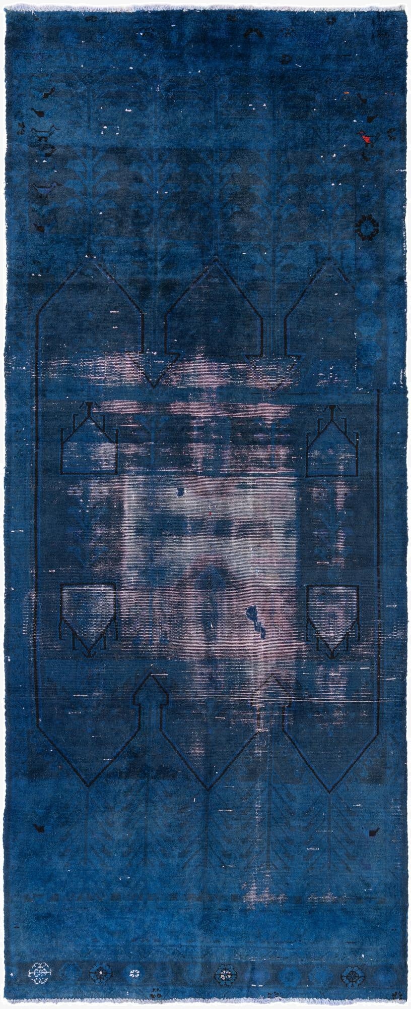  4' x 9' 10  Hand Knotted Ultra Vintage Persian Wool Runner Rug