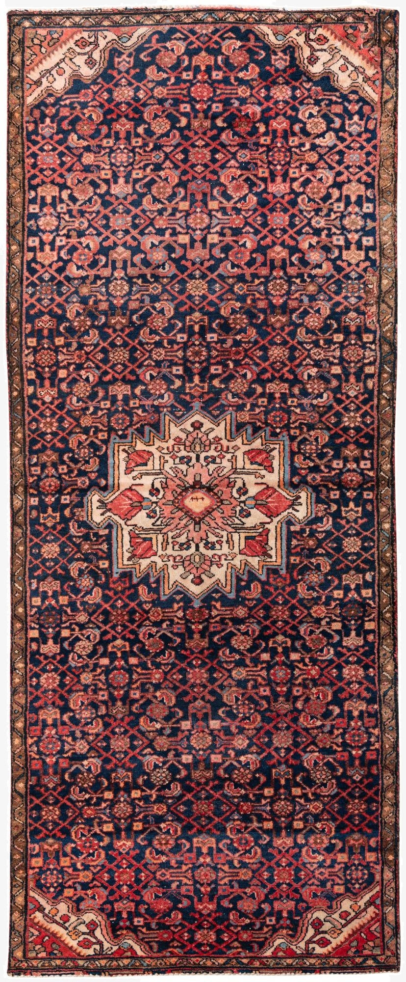  4' x 10'  Hand Knotted Ultra Vintage Persian Wool Runner Rug
