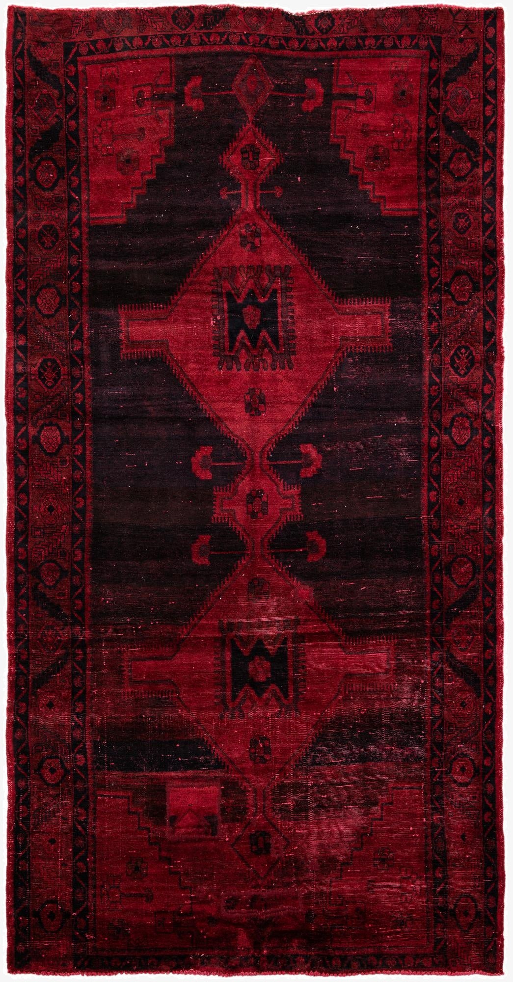  5' 5 x 10' 8  Hand Knotted Ultra Vintage Persian Wool Runner Rug