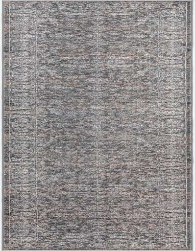A 14 ft runner rug in shades of blue and brown with a distressed traditional floral pattern, perfect for a hallway.