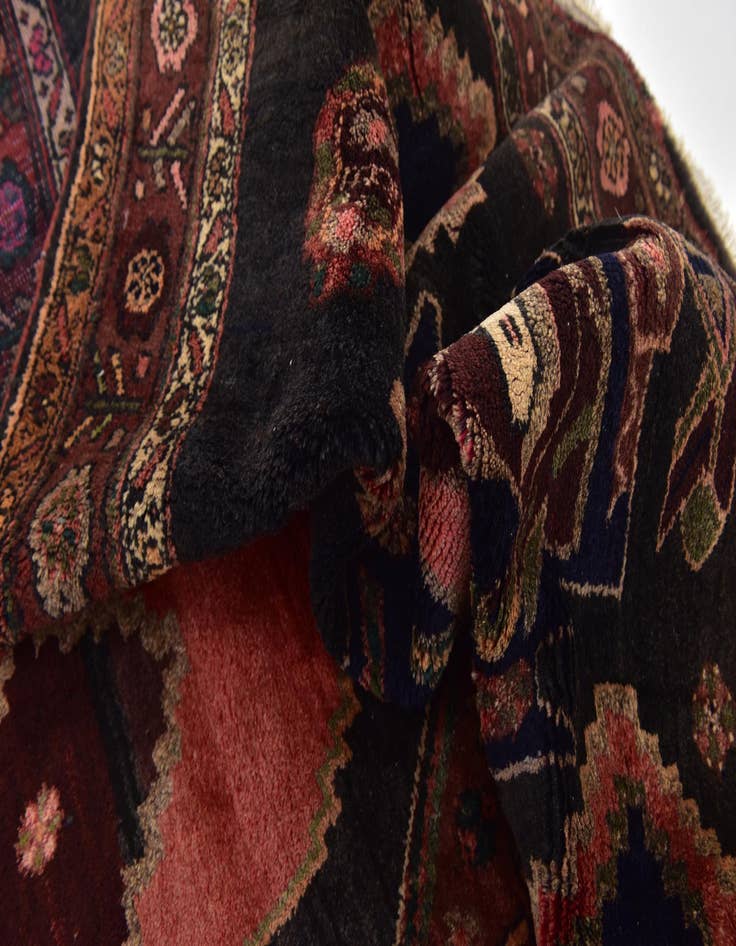 Detail image of  4' 10 x 10' 9  Hand Knotted Zanjan Persian Wool Runner Rug