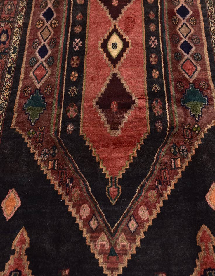 Detail image of  4' 10 x 10' 9  Hand Knotted Zanjan Persian Wool Runner Rug