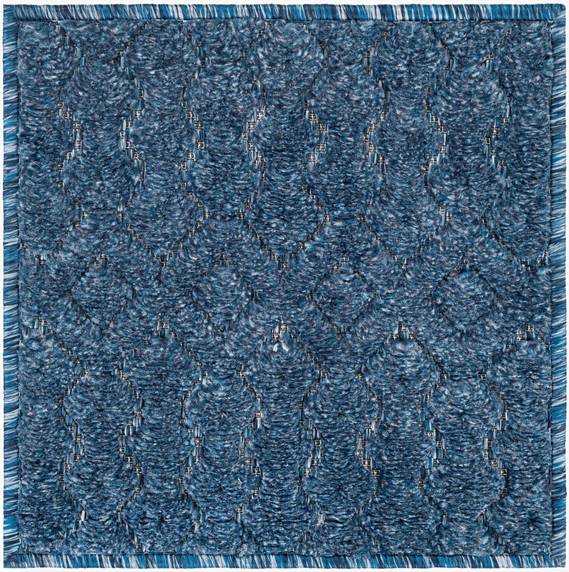  1' 4 x 1' 4  Washable Trellis Textured Indoor / Outdoor Sample Rug