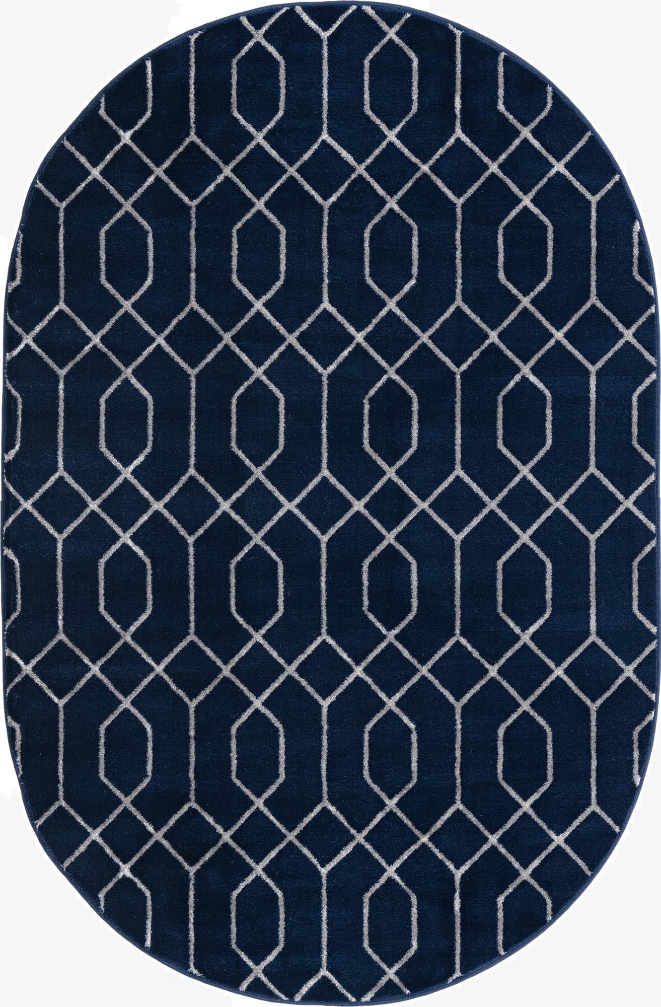  5' 3 x 8'  Marilyn Monroe&trade; Glam Trellis Oval Rug