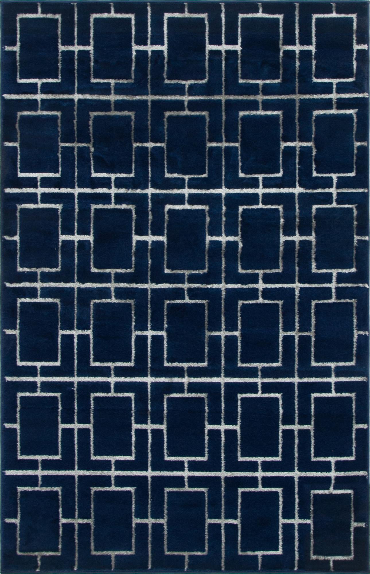 Rug Navy Blue Silver Swatch link