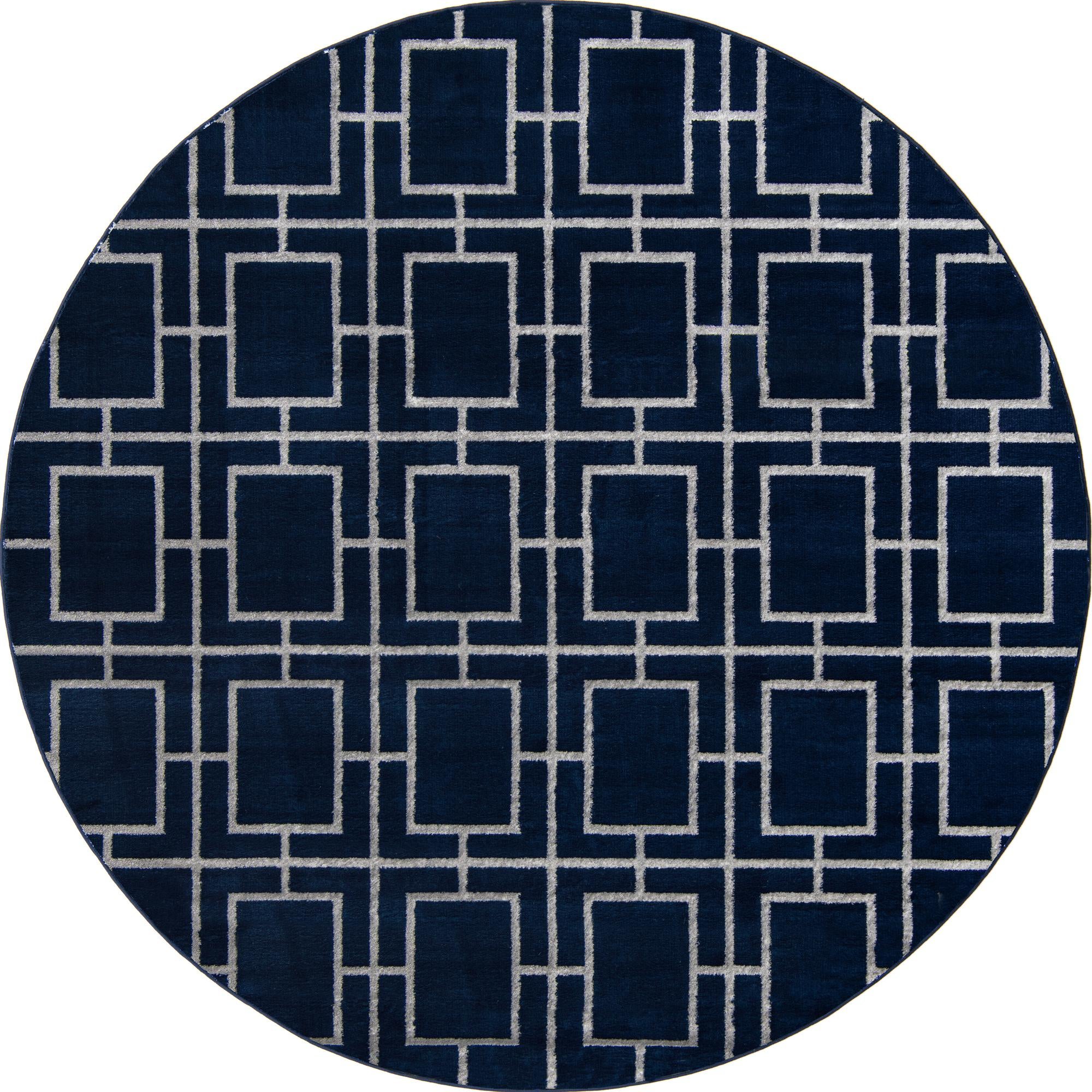 Rug Navy Blue Silver Swatch link