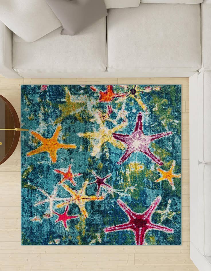 Detail image of  7' 10 x 7' 10  Washable Amalfi Square Rug