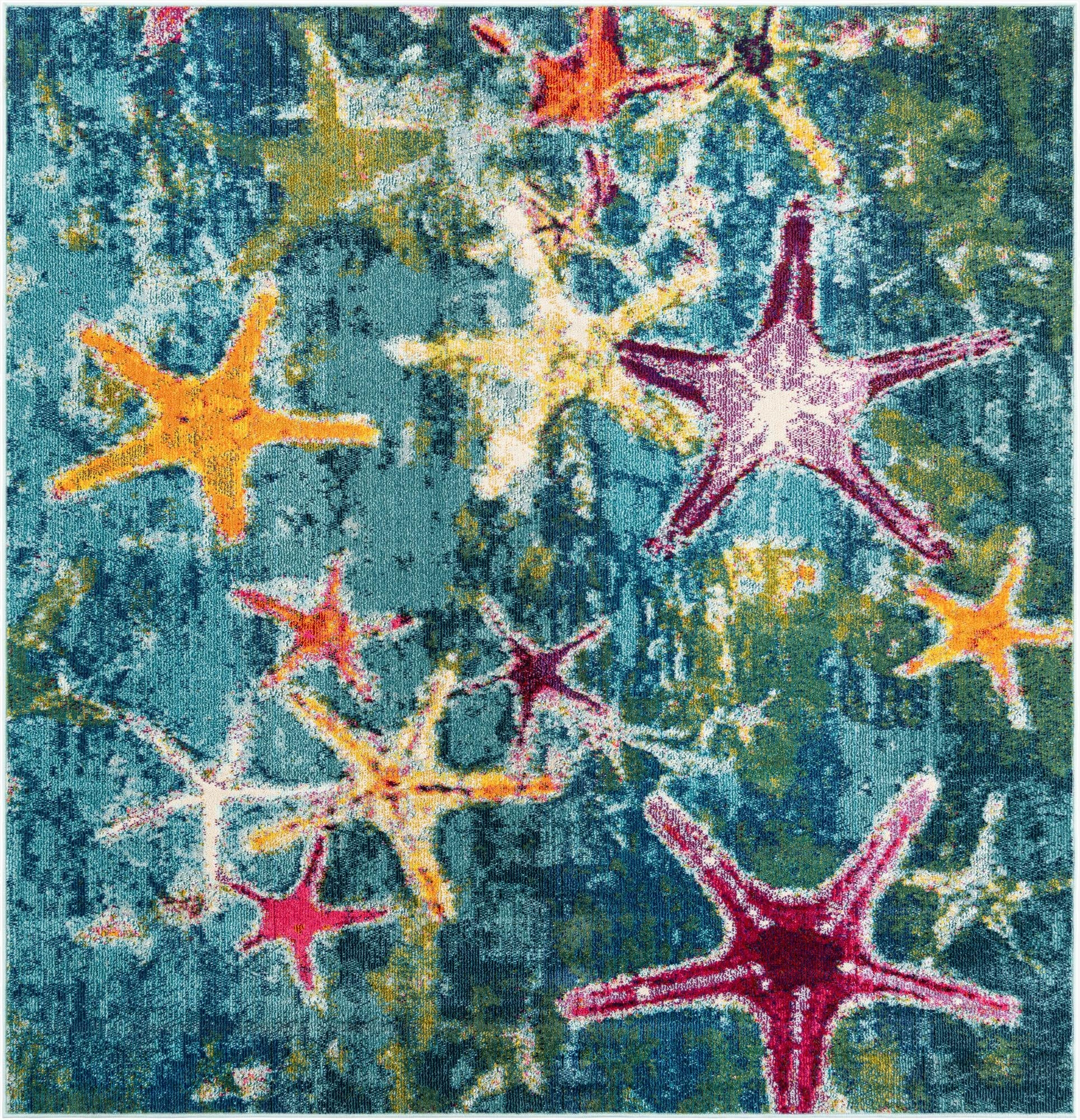  7' 10 x 7' 10  Washable Amalfi Square Rug