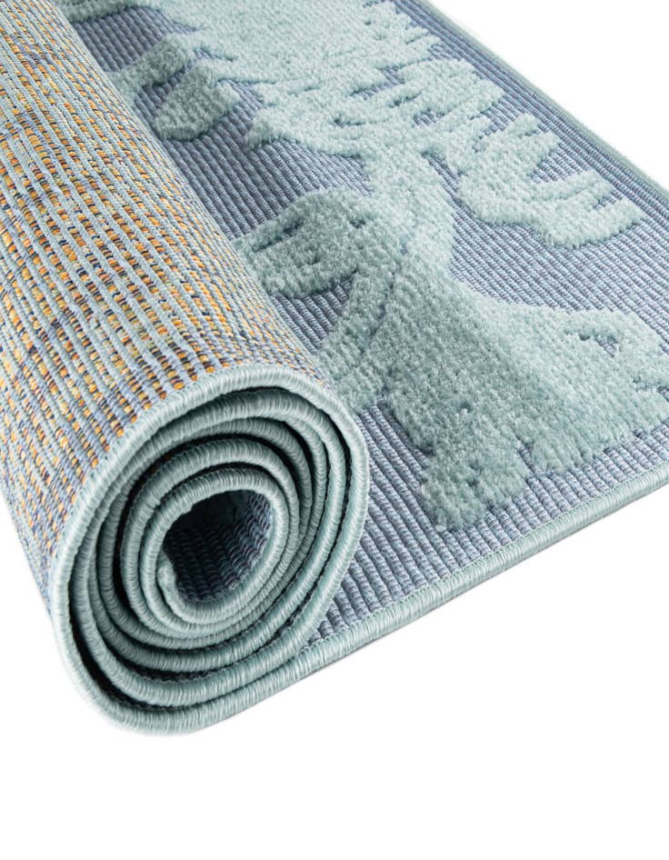Detail image of  5' 3 x 5' 3  Washable Aruba Indoor / Outdoor Square Rug