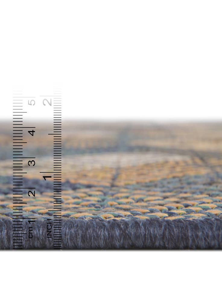 Detail image of  5' 3 x 5' 3  Washable Baja Indoor / Outdoor Square Rug