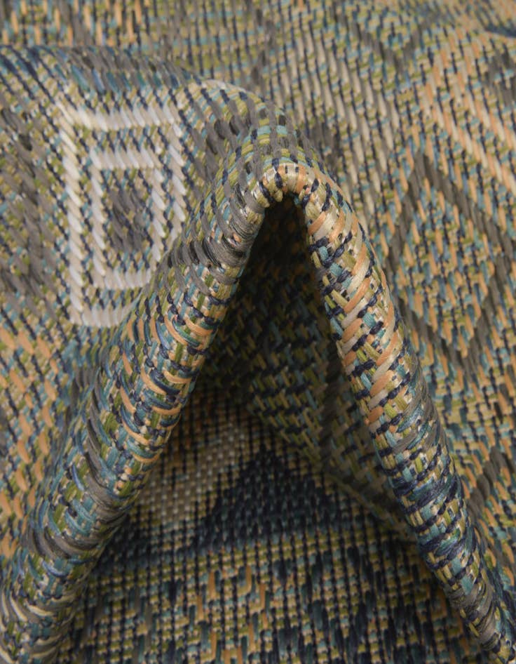 Detail image of  5' 3 x 5' 3  Washable Baja Indoor / Outdoor Square Rug