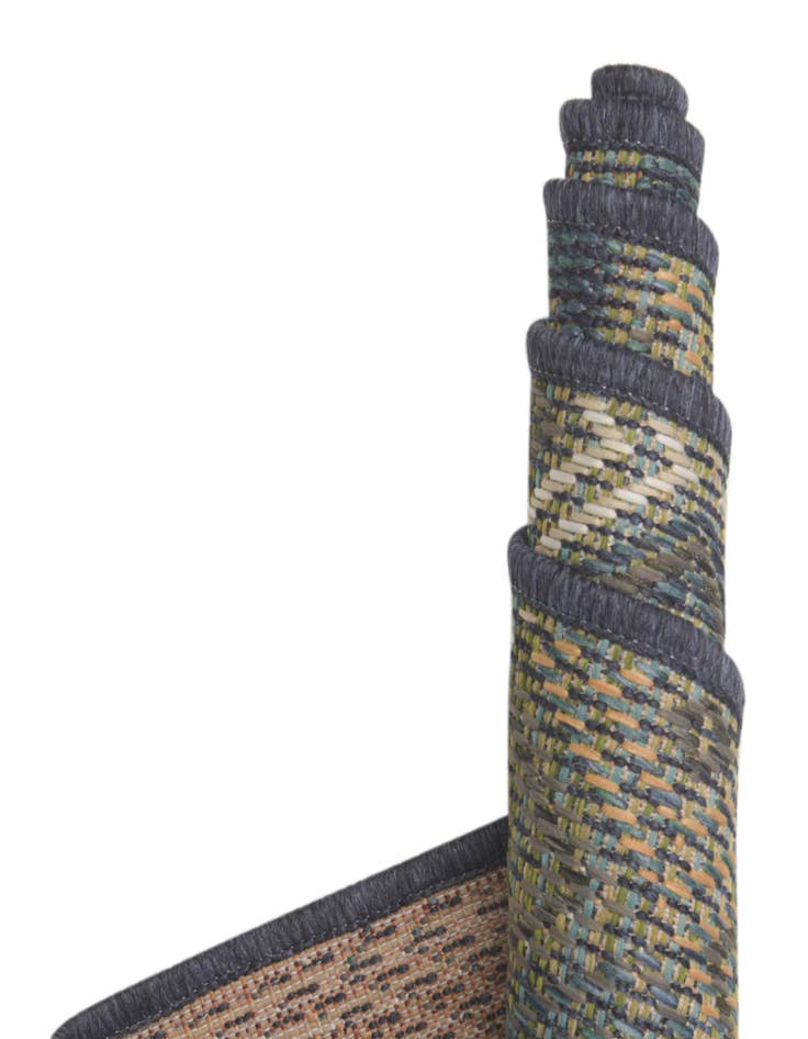 Detail image of  5' 3 x 5' 3  Washable Baja Indoor / Outdoor Square Rug