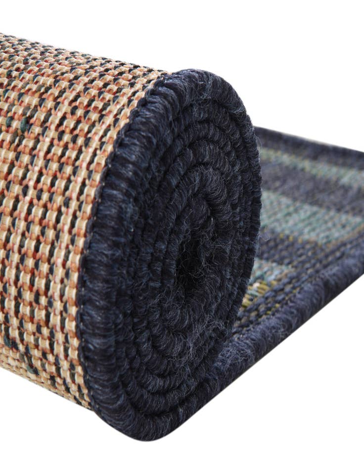 Detail image of  5' 3 x 5' 3  Washable Baja Indoor / Outdoor Square Rug