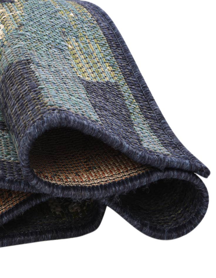 Detail image of  5' 3 x 5' 3  Washable Baja Indoor / Outdoor Square Rug