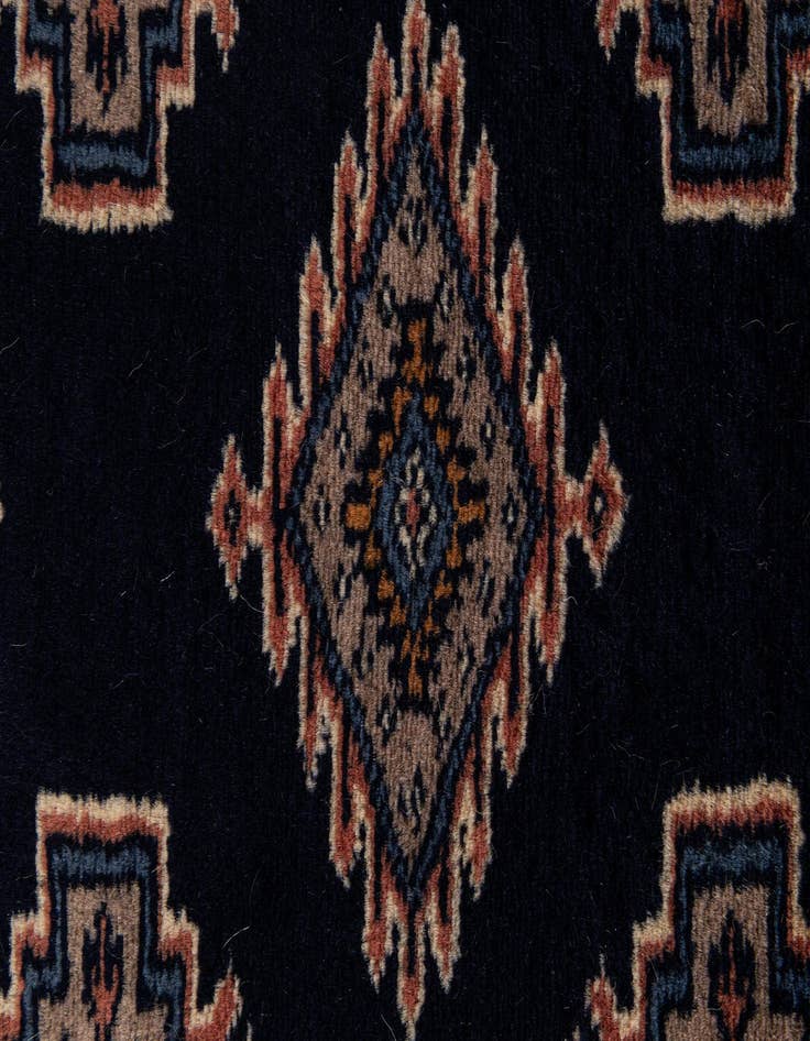 Detail image of  6' 4 x 6' 8  Hand Knotted Bokhara Oriental Wool Square Rug