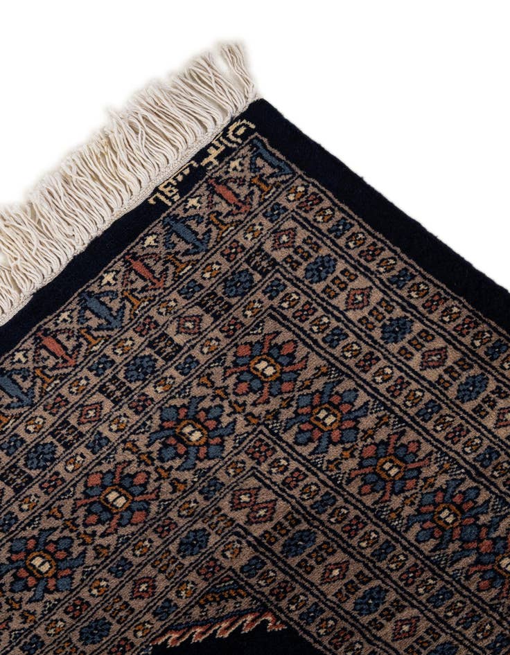 Detail image of  6' 4 x 6' 8  Hand Knotted Bokhara Oriental Wool Square Rug