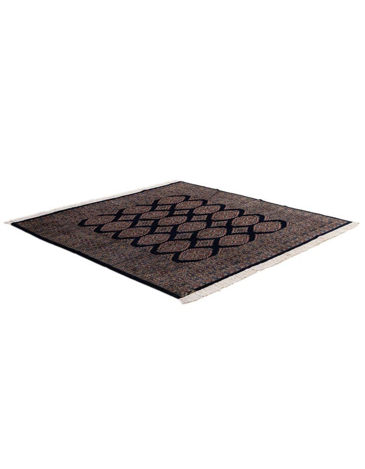 Detail image of  6' 4 x 6' 8  Hand Knotted Bokhara Oriental Wool Square Rug