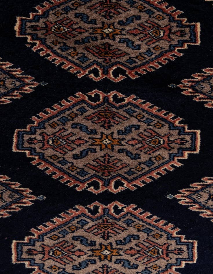 Detail image of  6' 4 x 6' 8  Hand Knotted Bokhara Oriental Wool Square Rug